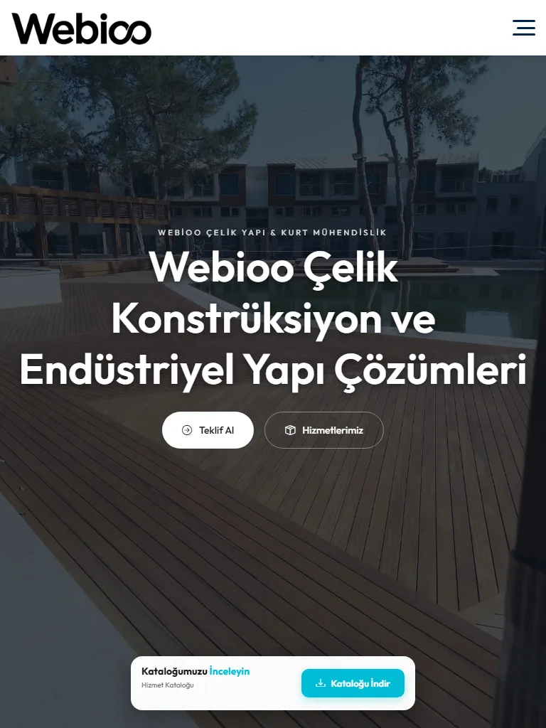 Webioo Endüstriyel Şablonu - Tablet Gorunum