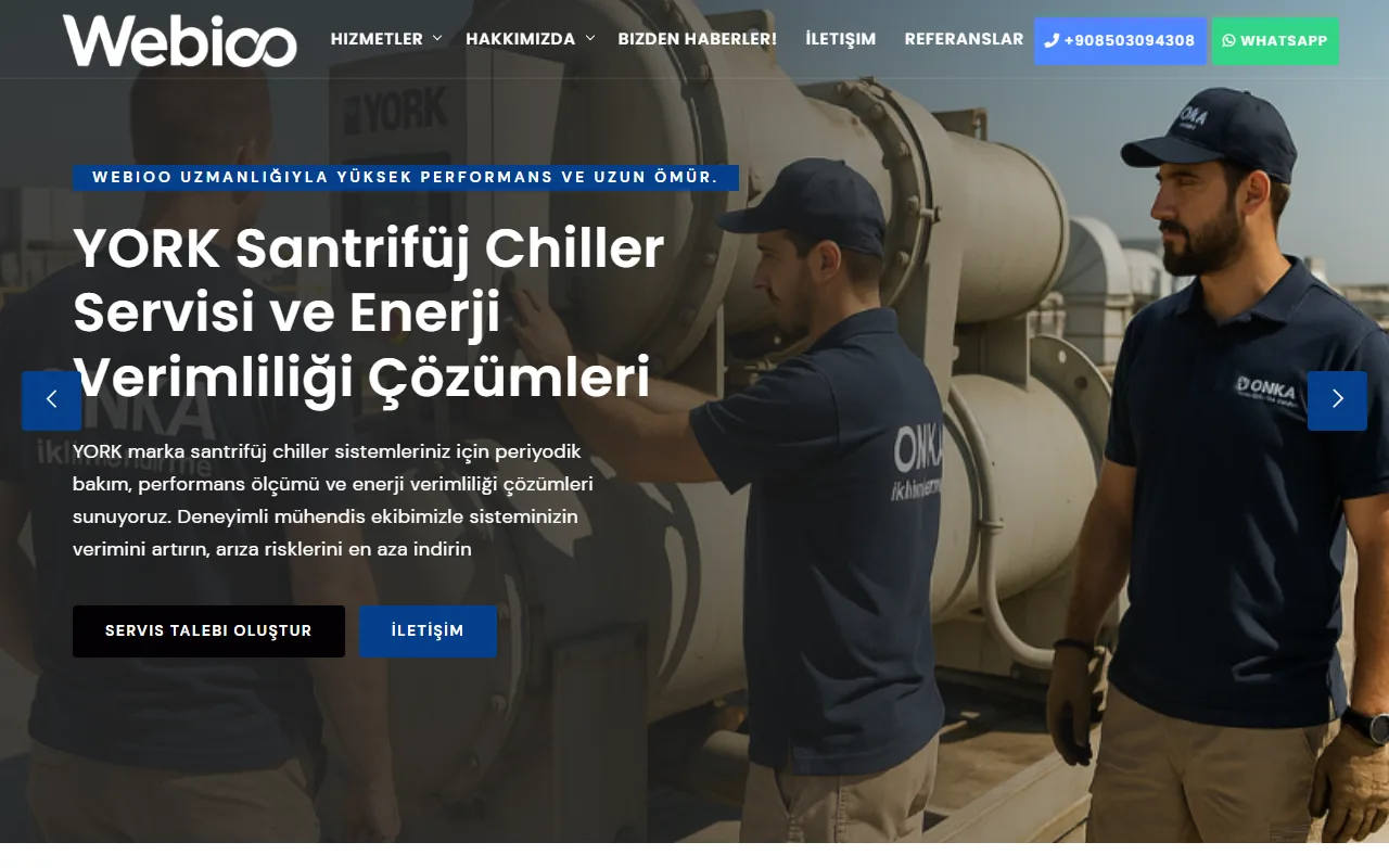 Webioo İklimlendirme Şablonu - Masaustu Gorunum