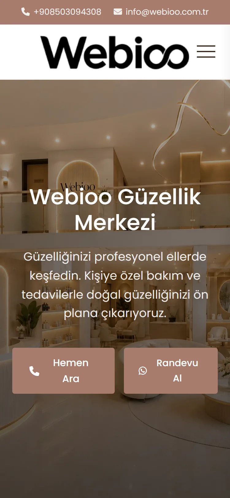Webioo Kişisel Bakım Şablonu - Mobil Gorunum