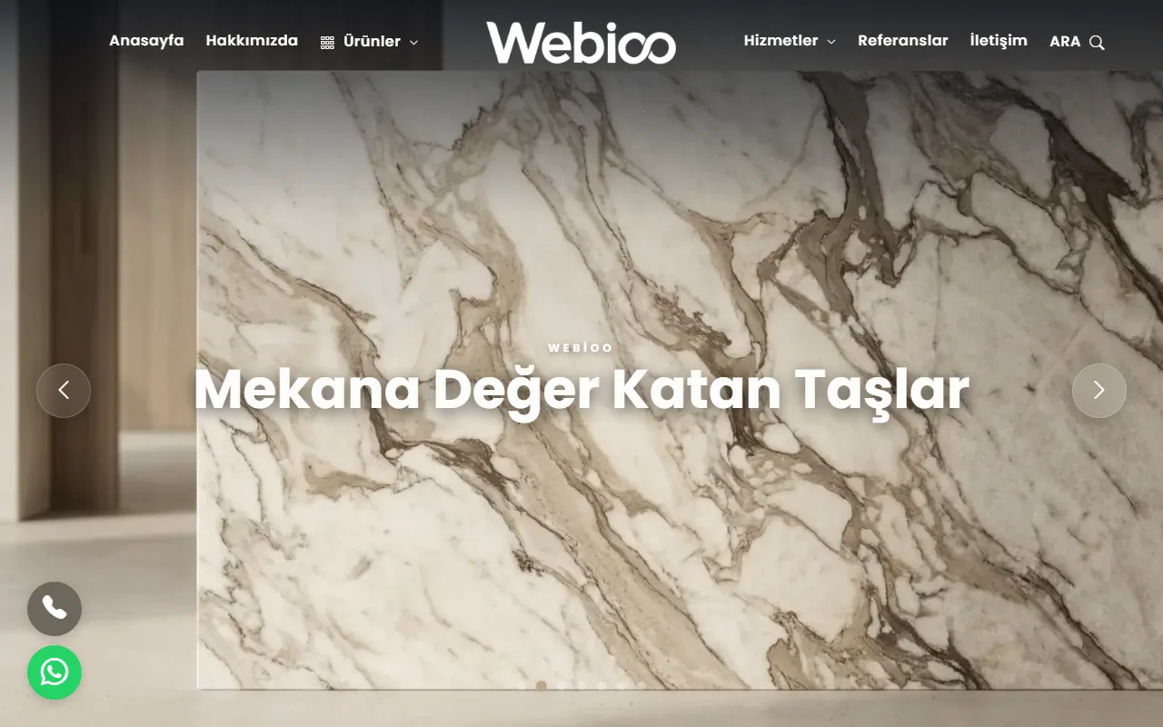Webioo Kurumsal Şirket Şablonu - Masaustu Gorunum