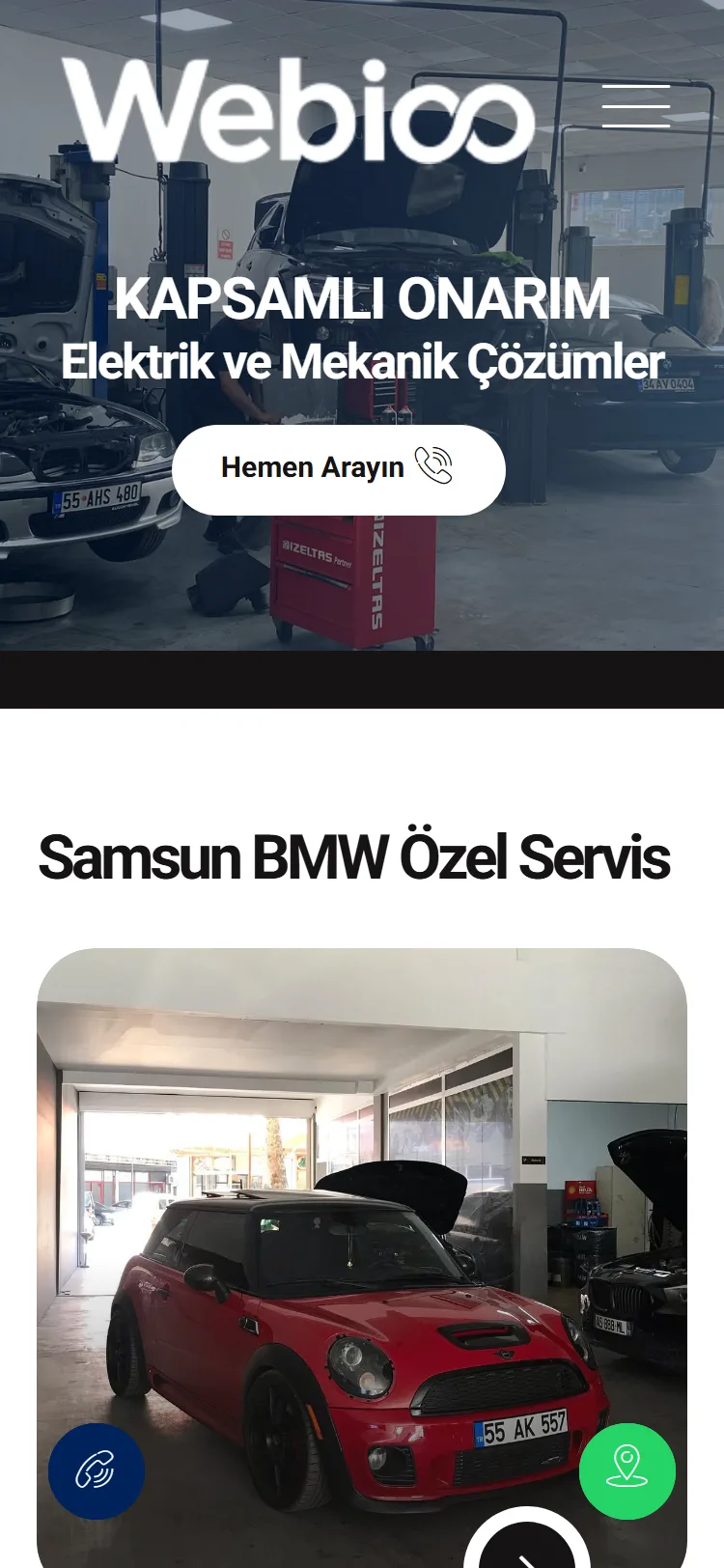 Webioo Otomotiv Şablonu - Mobil Gorunum