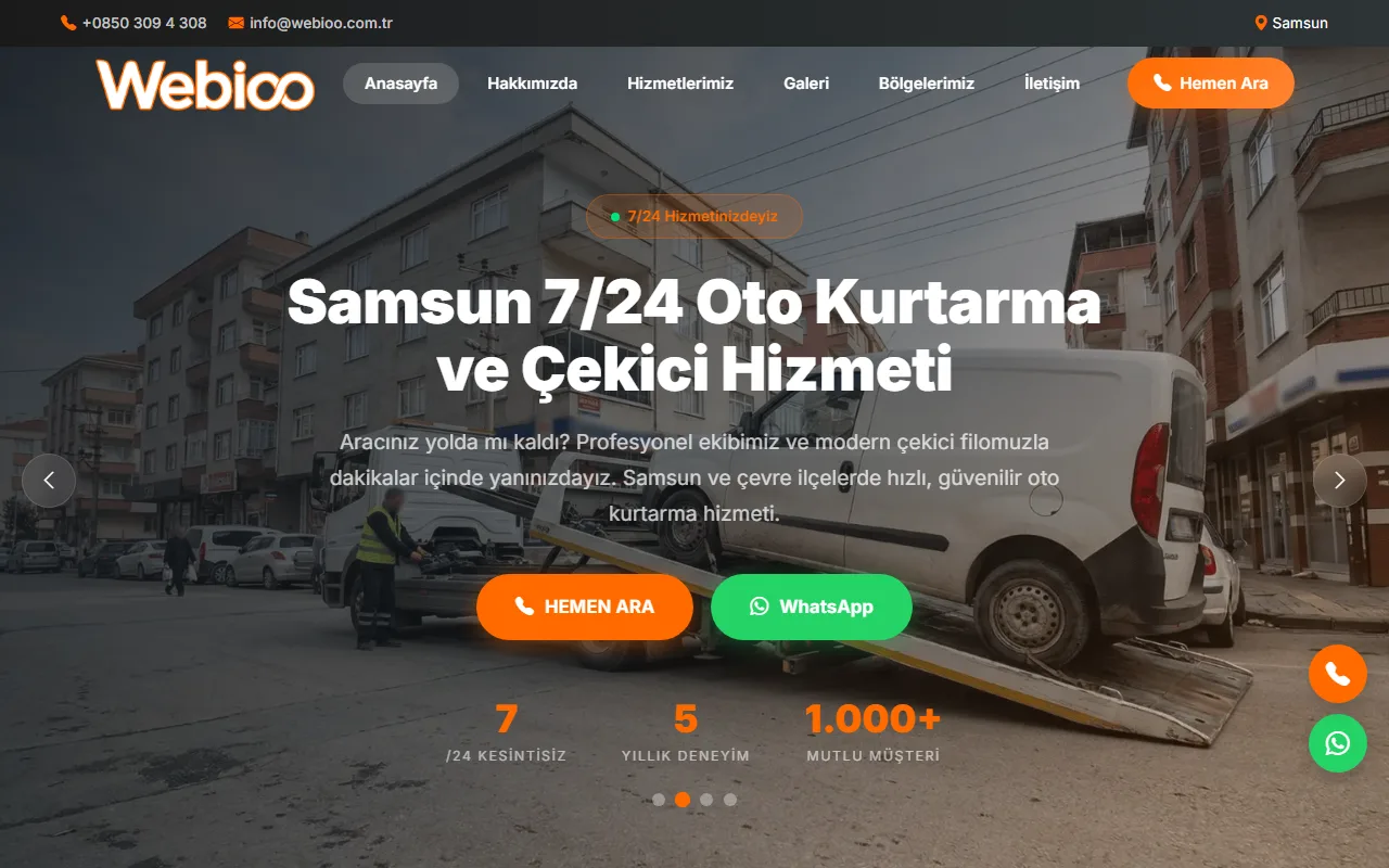 Webioo Otomotiv Şablonu - Masaustu Gorunum