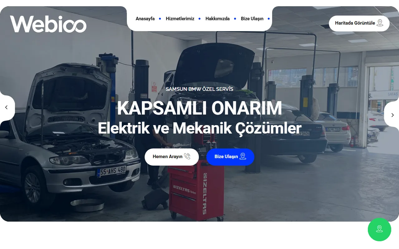 Webioo Otomotiv Şablonu - Masaustu Gorunum