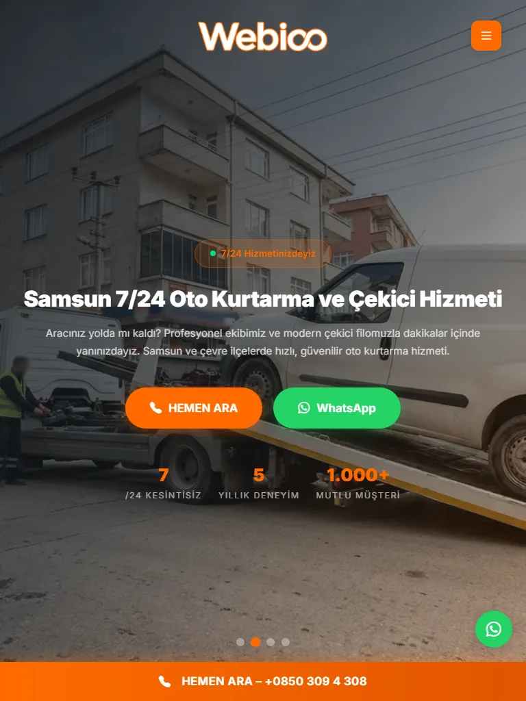 Webioo Otomotiv Şablonu - Tablet Gorunum